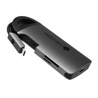 USB C Hub NOVOO 7 in 1 Type C Adapter with HDMI 4K Adapter, 2 USB 3.0 Ports, SD/TF Card Reader, USB C Power Delivery PD (60W) Compatible with MacBook Pro, Chromebook Laptops More Type C Devices