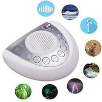 Onlyee White Noise Machine - Sleep Sound Machine with 8 Natural Soothing Sounds for Sleeping, Battery or AC Powered, Auto-Off Timer, USB Port, Headphone Jack for Home, Office, Baby, Adults & Travel