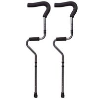 LBYMYB Elderly Walker Telescopic Anti-Slip Disabled Double Crutches Thick Aluminum Alloy Folding Underarm Crutches Wheelchair