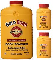Gold Bond Medicated Powder 10 oz with 2 Travel Size Bottles