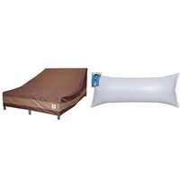 Duck Covers Ultimate Double Patio Chaise Lounge Cover, 82-Inch with Duck Dome Airbag, 60"L x 24"W