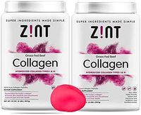Zint Collagen Powder Collagen Peptides XL (2pack-32 oz): Anti Aging Hydrolyzed Beauty Protein Powder Supplement - for Skin, Hair & Nails - Bonus Stress Ball