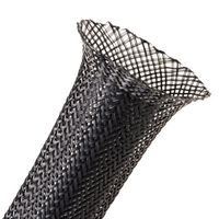 Hellermann Tyton 170-03003 Expandable Braided Sleeving, 1.0" Diameter, Black, 65.0 ft/Standard Reel