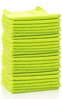Grade Microfiber All-Purpose Superior Microfiber Towels! Soft, Plush & Durable - Ideal for Screens, Laptops, Windows, Mirrors, Gym, Workout and More! (24 Pack) (16x16, Lime Green)
