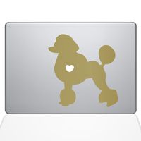 The Decal Guru I Love My Poodle Decal Vinyl Sticker, 11" MacBook Air, Gold (1474-MAC-11A-G)