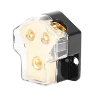 Aramox Power Ground Distribution,Car Audio Power Supply Distribution 11GA In 24GA Out Block Splitter