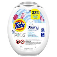 Tide Pods +Downy Free, Liquid Laundry Detergent Pacs, 73 Count