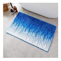 GHHZZQ Bathtub Mat Non-Slip Quick Drying Superfine Fiber Bathroom Rugs Foot Pad, 4 Colors, 1.2 cm Thick, 40x60cm, 50x80cm, 2 Pieces (Color : Blue, Size : 40x60cm)