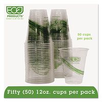 Eco-Products EPCC12GSPK GreenStripe Renewable & Compostable Cold Cups Convenience Pack- 12oz, 50/PK