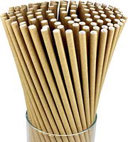 100% Compostable Drinking Biodegradable Eco-Friendly Bulk Paper Straw, 400 Brown Foil Bulk Paper Straws