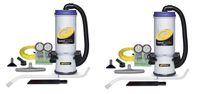 Backpack Vacuums, Super CoachVac Commercial Backpack Vacuum Cleaner with HEPA Media Filtration and Telescoping Wand Tool Kit, 10 Quart, Corded (7pc Commerical Tool Kit (Telescoping Wand) (2 Set))
