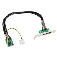 I/O CREST FireWire 800 (9-Pin) IEEE 1394b 2 Port and Firewire 400 (6-Pin) IEEE 1394a 1 Port to Mini PCIe Controller Card