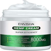 Envisha Hemp Cream for Pain Relief - 8000 Mg - Natural Hemp Extract Cream for Inflammation & Sore Muscles - Efficient Help Joint Relief, Arthritis & Back Pain Support (CS-0A)