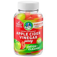 Apple Cider Vinegar Gummies with The Mother & Ginger (100 Count) All Natural Raw ACV Supplement for Detox & Cleanse and Healthy Digestion - Immunity Booster and Weight Loss for Women Kids & Men