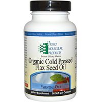 Ortho Molecular Products Flax Seed Oil Soft Gel Capsules, 90 Count