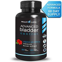 Advanced Bladder Control and UTI - New - Potent Blend of Cranberry Extract, Pumpkin Seed Extract, Hibiscus Flower, Vitamin D3, and Green Tea Extract - Useful for Urinary Tract Infection - 60 Caps