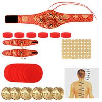 OUYANGHENGZHI Chinese Traditional Personal Care Kits Home Moxibustion Tool Hot Compress Bag (4联, 6铜灸盒+2单联+1板艾柱)