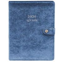 Graphique Snap Agenda, Dark Blue Velvet - 12-Month 2020 Planner (January-December) Includes Weekly and Monthly Grids and Space for Notes, Durable Snap Closure, Measures 6" x 8"