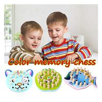 Memory Chess Toy Kid Intelligence IQ Brain Teaser Game, Children's Educational Wooden Memory Match Stick Game Parent-Child Development of Intellectual Leisure Toys (F)