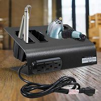 Professional Equipment Tools Organizer W/Power Cord, Desktop Salon Appliance Holder Power Outlet Hair Dryer Curling Flat Iron Beauty Shop