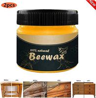 Wood Seasoning Beewax Multipurpose Natural Beeswax Furniture Care Complete Solution Beeswax Polish, Home Cleaning Polished Waterproof And Wear-Resistant Beeswax Polish,for Wood & Furniture (2 PC/SST)