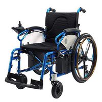 NADAENW Aluminum Alloy Electric Wheelchair Lightweight Folding Framefully Automatic Intelligent Wheelchair Portable Transport Travel Chair