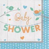 Hello Baby Boy Baby Shower Napkins, 48 ct