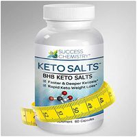 BHB Keto Salts by Success Chemistry. Keto Core with Minerals. Supplement Increases Energy for Low Carb. Paleo, Ketogenic, Fights Hunger, Fat Burner. Keto Weight-Loss Diets. Non-GMO. 60 Veggie CAPS.