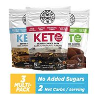 The Chocolate Trader Keto Multi-Pack, Premium Chocolates, Almonds. No Sugar Added, Low Carb Snack. All-Natural Keto Snack Chocolate, (3 Bags 4.5 oz/Each)