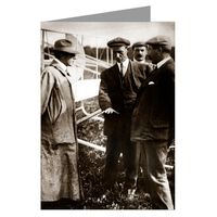 Classic Art Cards Orville and Wilbur Wright Discussing Their Historic, Heroic Flight at Kitty Hawk Note Card Set