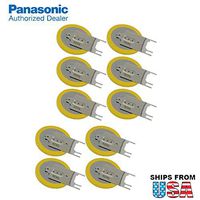 10x Panasonic CR-2032/GVFN 3V Lithium Coin Battery 3 PC Pins Tab for PC CMOS CR2032-TPX. IBM CMOS Battery Part Numbers: 12J1695, 02K6572, 12J1671, CMOS Battery CR2032/S7F Gateway Solo 5300