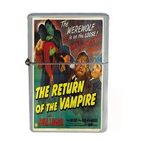 Wind Proof Dual Torch Refillable Lighter Vintage Poster D-097 The Werewolf is on The Loose The Return of The Vampire