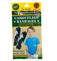 Jacent Flexible Fabric Green and Brown Camouflage Bandages - 24 Count Package, 1 Pack
