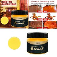 Wood Seasoning Beewax - Furniture Care Beeswax - Home Cleaning Cleaner and Protector Wax, Traditional Beeswax Polish for Wood & Furniture for Furniture to Beautify & Protect (1 x Beewax +1 × Sponge)