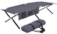 Tough Outdoors Camp Cot [XL] with Free Organizer & Storage Bag - Military Style Folding Bed for Camping, Traveling, Hunting, and Backpacking - Lightweight, Heavy-Duty & Portable Cots for Adults