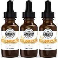 Liquid Liver Cleanse Tea - Liver Detox Cleansing Herbs, Extracted From Organic Kombucha Tea Concentrate (1-2 Month Supply) 1oz, (3)