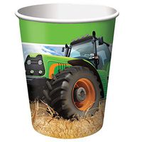 Creative Converting 318055 Tractor Time Cups, 9 oz, Multicolor