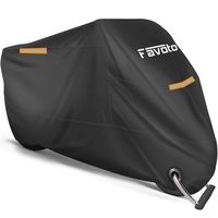 Favoto Motorcycle Cover All Season Universal Weather Premium Quality Waterproof Sun Outdoor Protection Durable Night Reflective with Lock-Holes & Storage Bag Fits up to 96.5" Motorcycles Vehicle Cover
