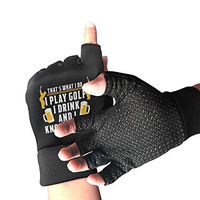 Mens Womens I Play Golf I Drink and I Know Things Copper Arthritis Gloves for Computer Typing and Daily Work