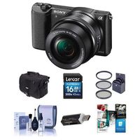Sony Alpha A5100 Mirrorless Camera with 16-50mm Lens and Free Accessories Kit