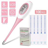 Digital Thermometer for Fever with 100 PCS Disposable Thermometer Probe Covers for Babies,Kids and Adults