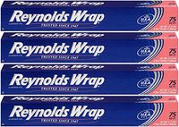 Reynolds Wrap Standard Aluminum Foil, 75 Square Feet, 4 Pack