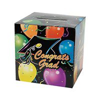 "Congrats Grad" Balloon Print Card Box