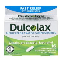 Dulcolax Suppositories 16 Each (Pack of 3)