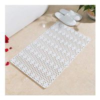 GHHZZQ 2 Pieces Bathtub Mat Large Non-Slip with Suction Cup PVC Kitchen Foot Pad Bathroom Rugs, 8 Colors, 0.8 cm Thick, 60x90cm (Color : White, Size : 45x75cm)
