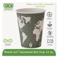 ECOEPBNHC12WD - ECO-PRODUCTS,INC. World Art Insulated Compostable Hot Cups