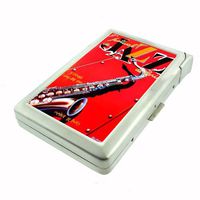 Jazz Festival Saxophone Cool Double-Sided Cigarette Case with lighter, ID Holder, and Wallet D-154
