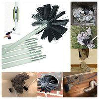 Auwish Dryer Vent Cleaner Kit | Flexible Lint Remover Extends Up to 12 Feet Synthetic Brush Head, 6 Rods Dryer Duct Cleaning Brushes Lints Removal Kit (Multicolor)