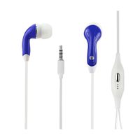 Reiko Stereo Earphone 3.5Mm with Mic - Retail Packaging - Blue