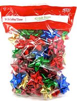 Holiday Time Bows,Assorted,Peel & Stick (42 Bows, Red/Green/Blue/Gold)